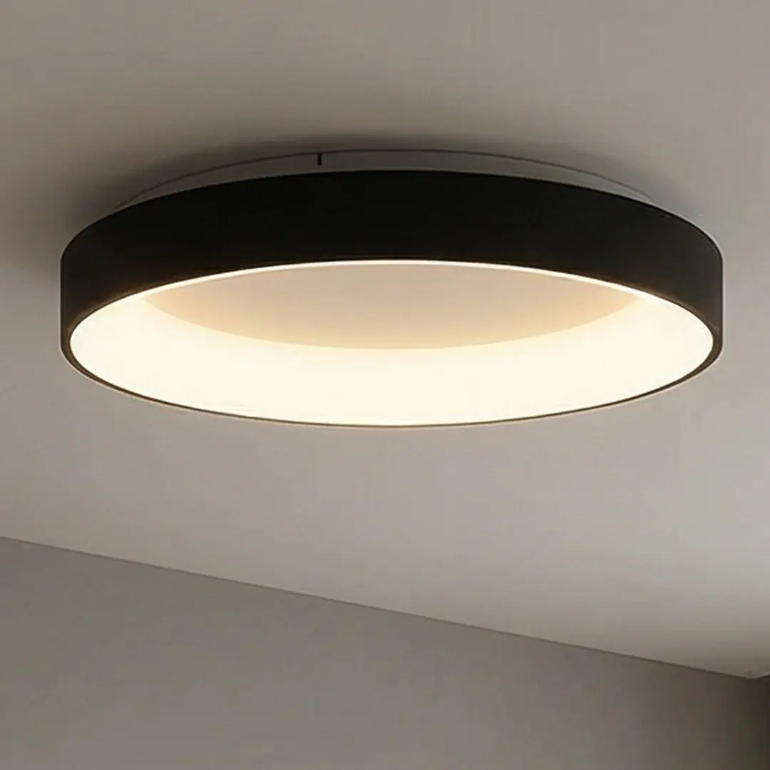 Mantra Iluminación LED-Deckenlampe Niseko II CCT Fernbedienung, Ø 38cm, schwarz