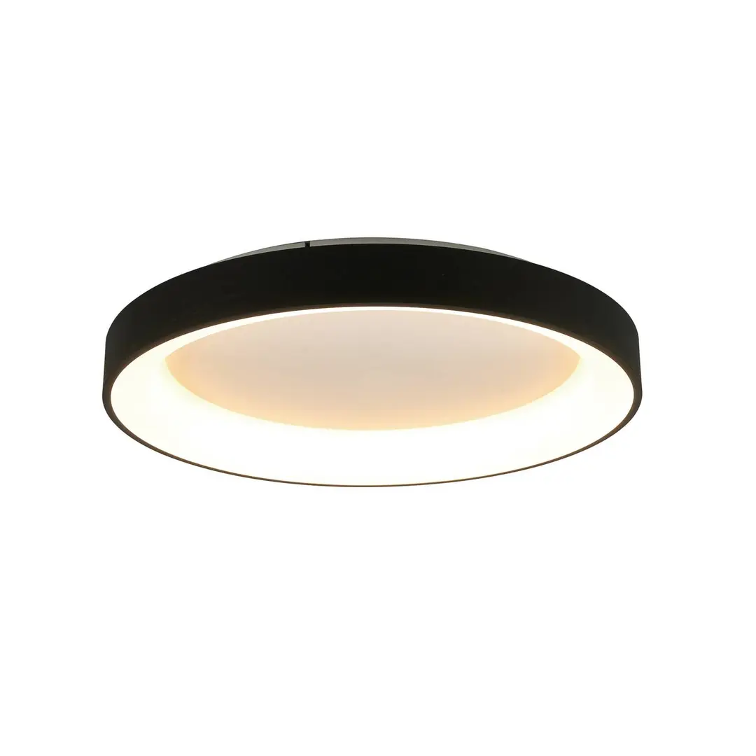 Mantra Iluminación LED-Deckenlampe Niseko II CCT Fernbedienung, Ø 65cm, schwarz