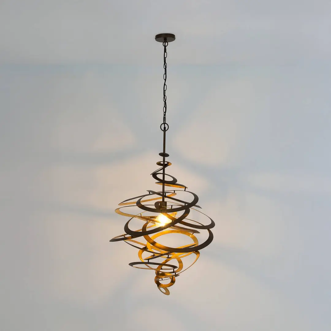 Holländer Hängeleuchte CIRCULARIATA, gold/bronze, Ø 67 cm, Metall E27