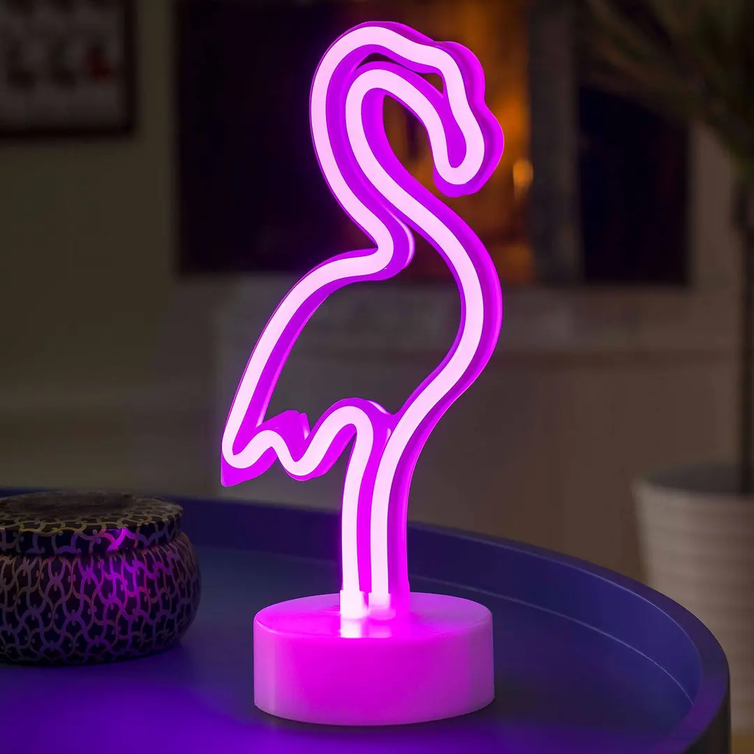 Konstsmide Season LED-Dekorationsleuchte Flamingo, batteriebetrieben