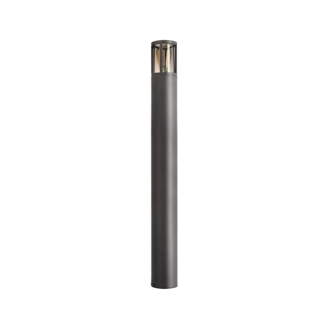 Deko-Light Wegeleuchte Facado II, Höhe 100 cm, grau/rauch, Ø 11 cm IP65
