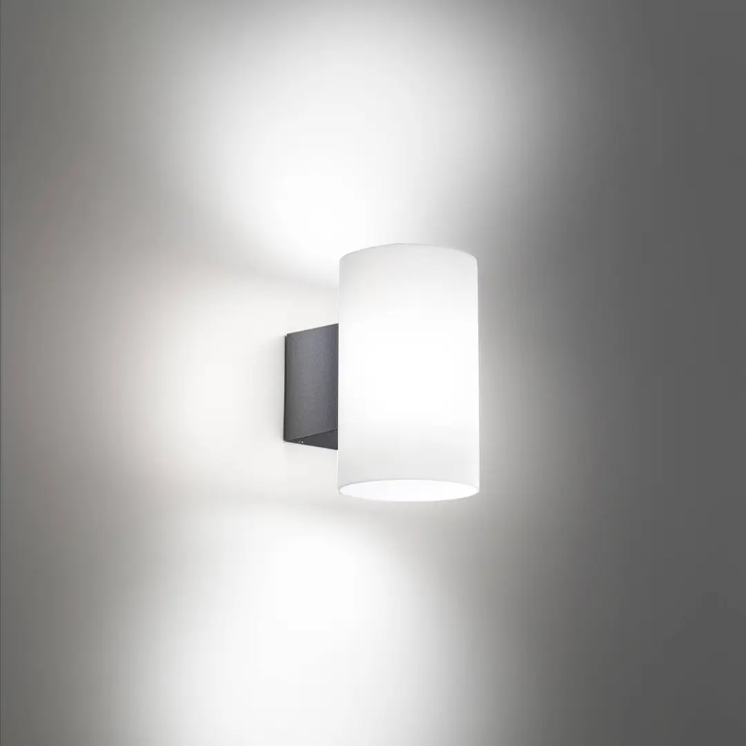 Ailati LED-Außenwandleuchte Bianca, dunkelgrau, Kunststoff