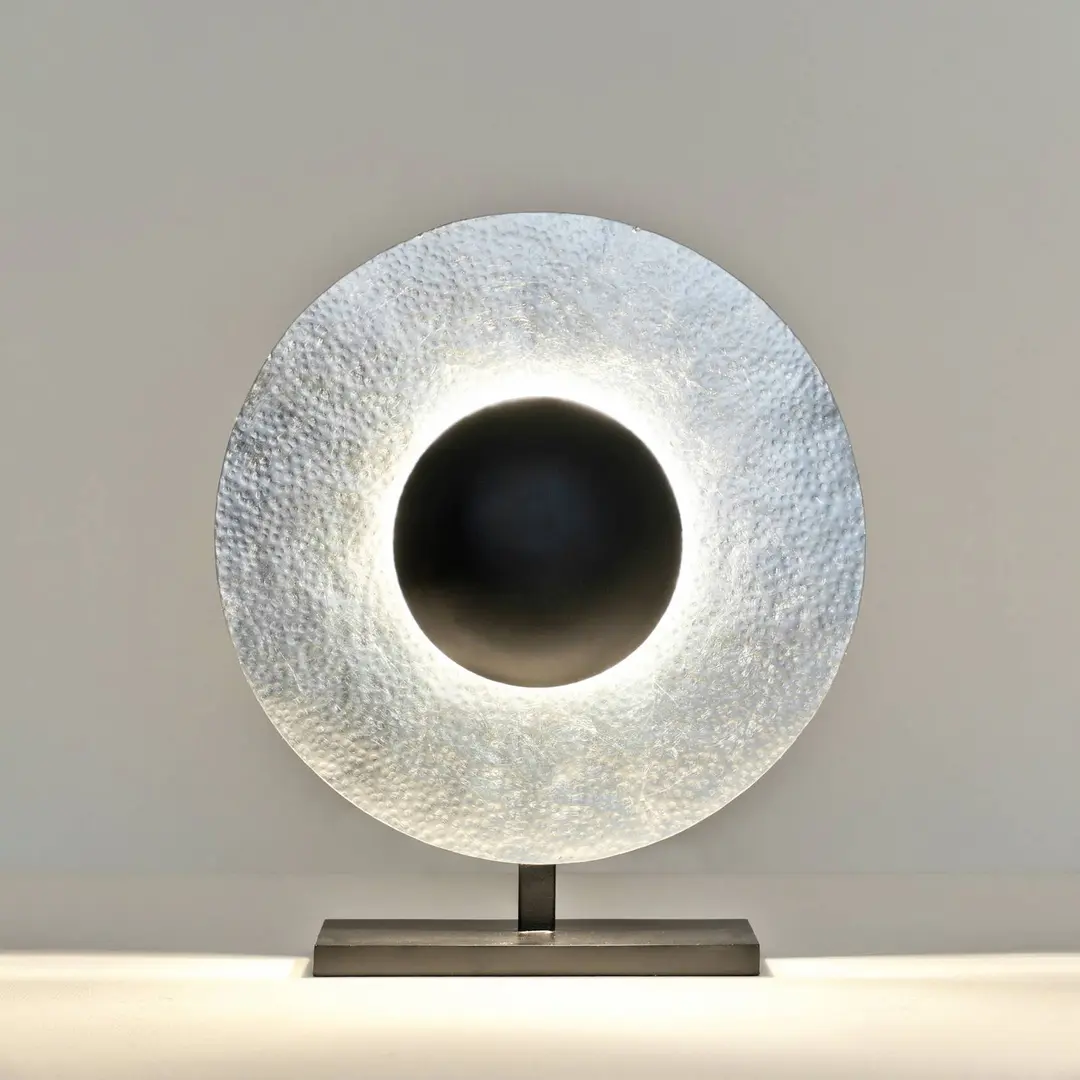 Holländer Tischleuchte Satellite Höhe 52cm silber/schwarz