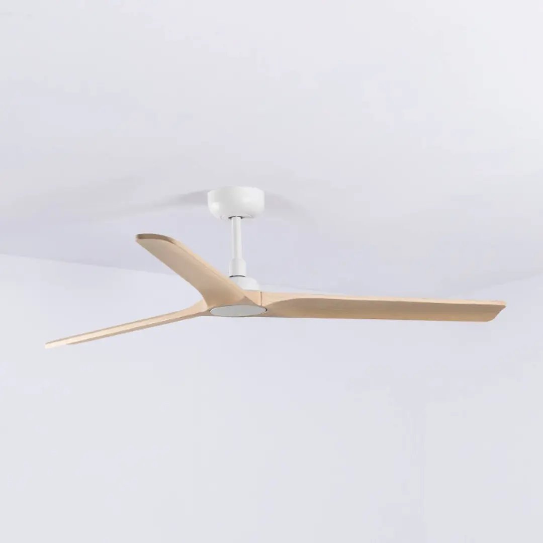 FARO BARCELONA Deckenventilator Heywood M, DC weiß/Holz hell