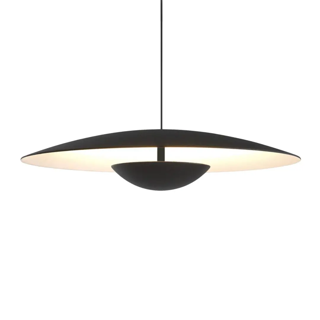 MARSET Ginger LED-Pendelleuchte, Triac Ø42cm schwarz/weiß