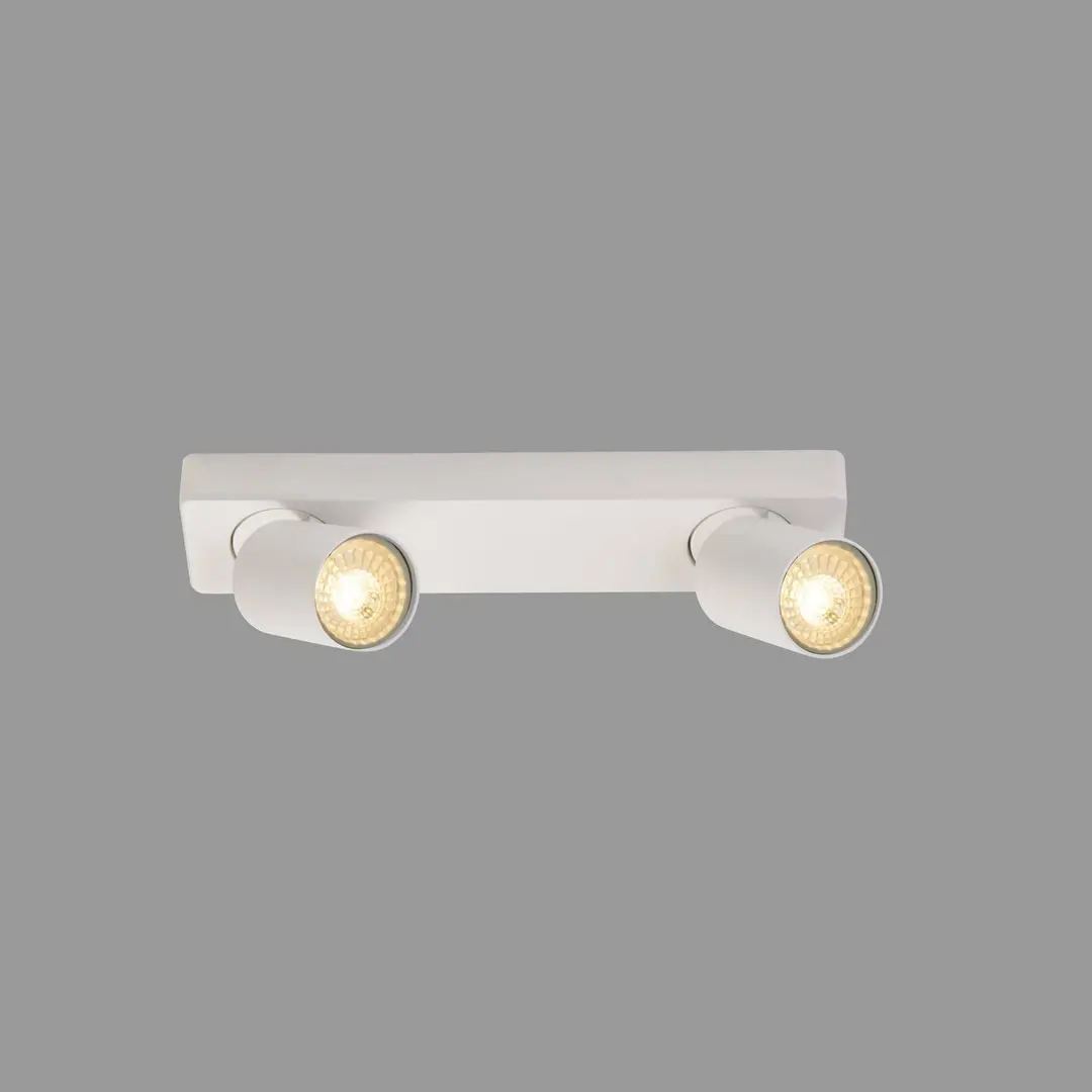 Searchlight Deckenleuchte Spotlight, weiß, 2-flammig, Aluminium, GU10