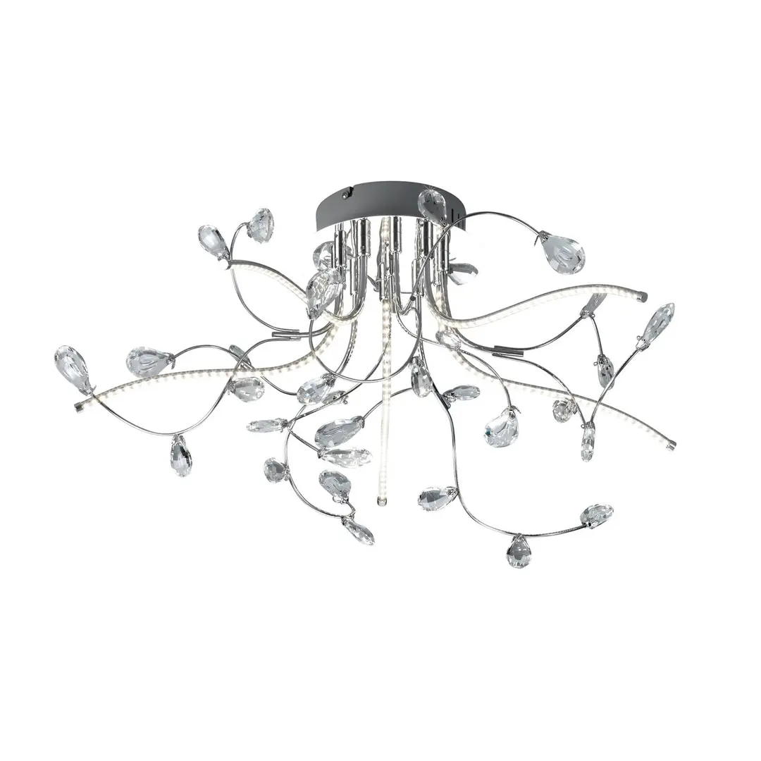 HELL Deckenleuchte Crystal, chrom, 54 cm