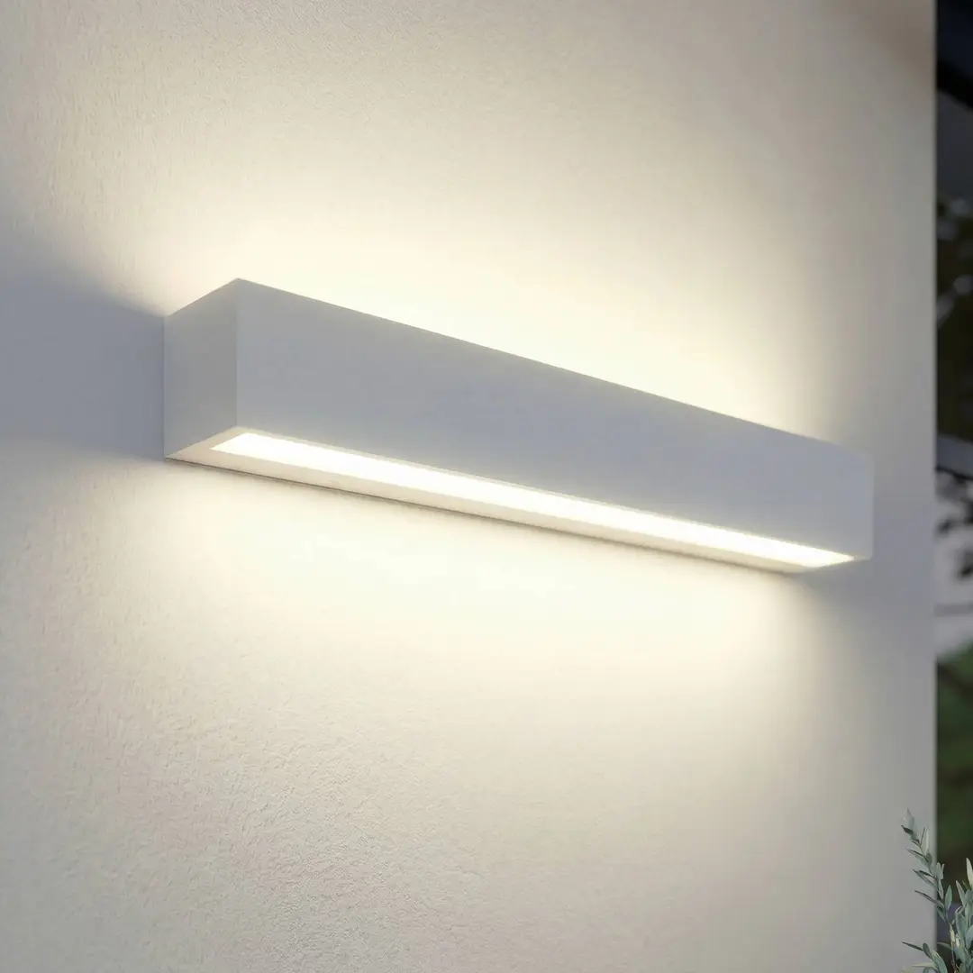 Lucande LED-Außenwandlampe Lengo, 50cm, weiß, up/down, 3000K
