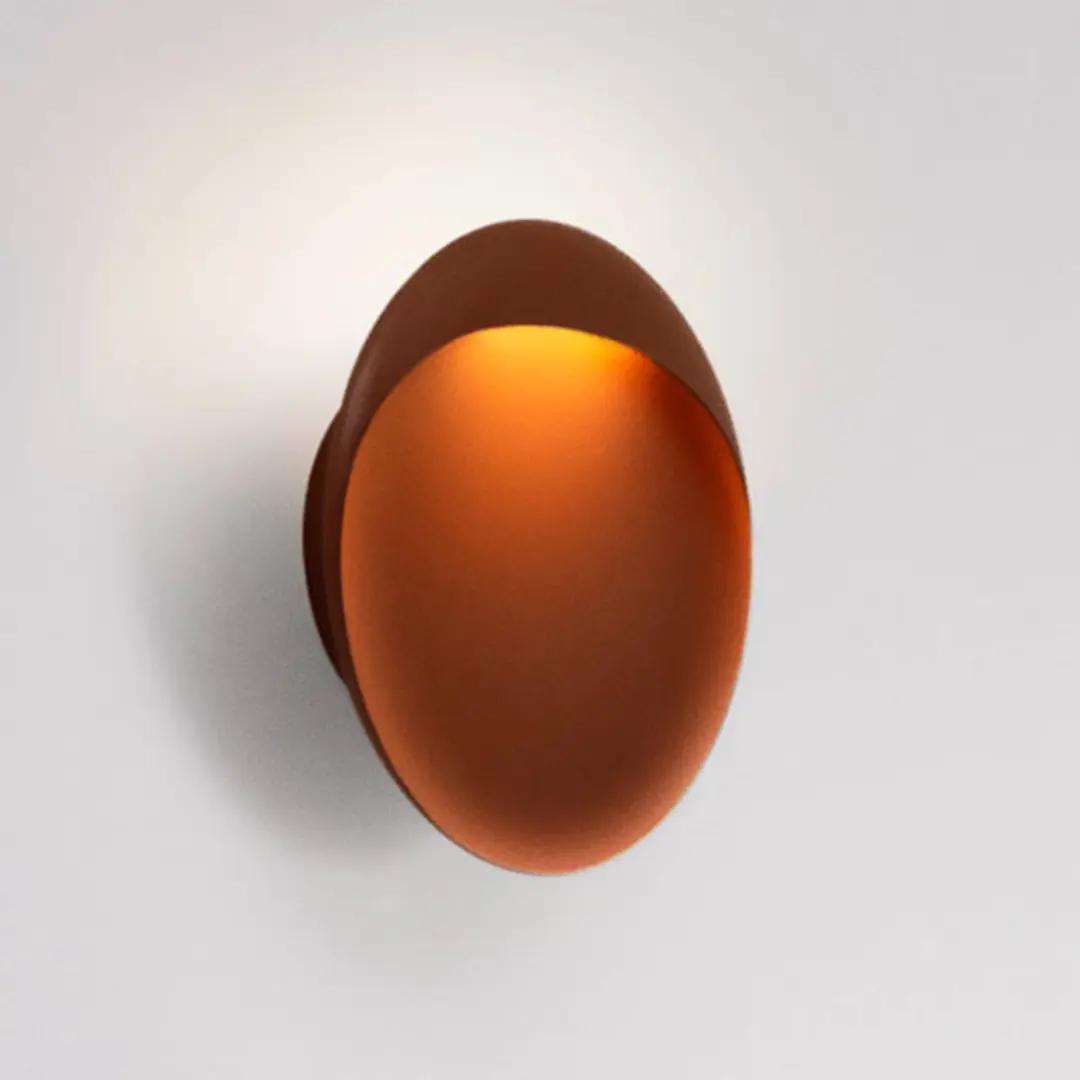 Louis Poulsen LED-Wandlampe Flindt, corten, 2.700 K, Ø 20 cm