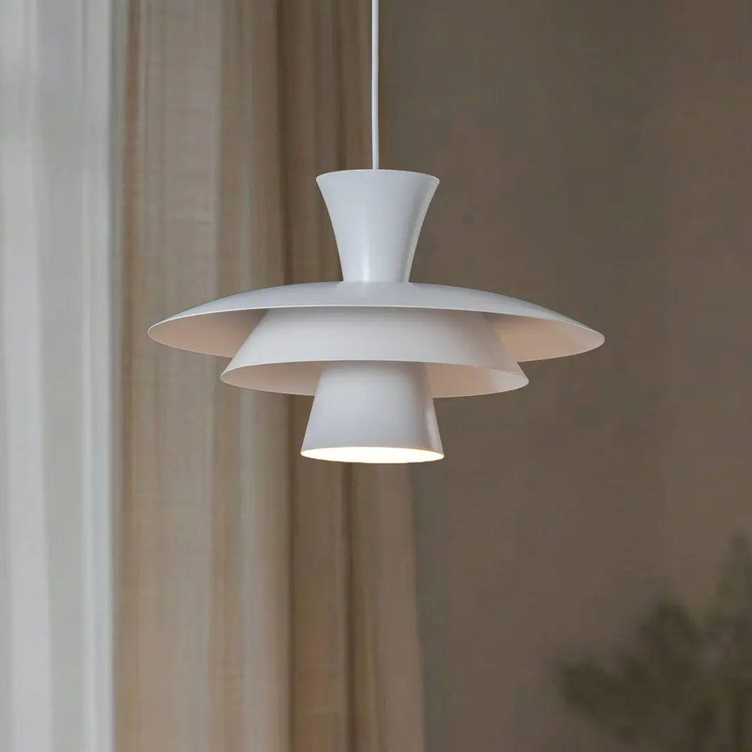 Luminex Hängeleuchte Plato, weiß, Metall, Ø 38 cm, E27