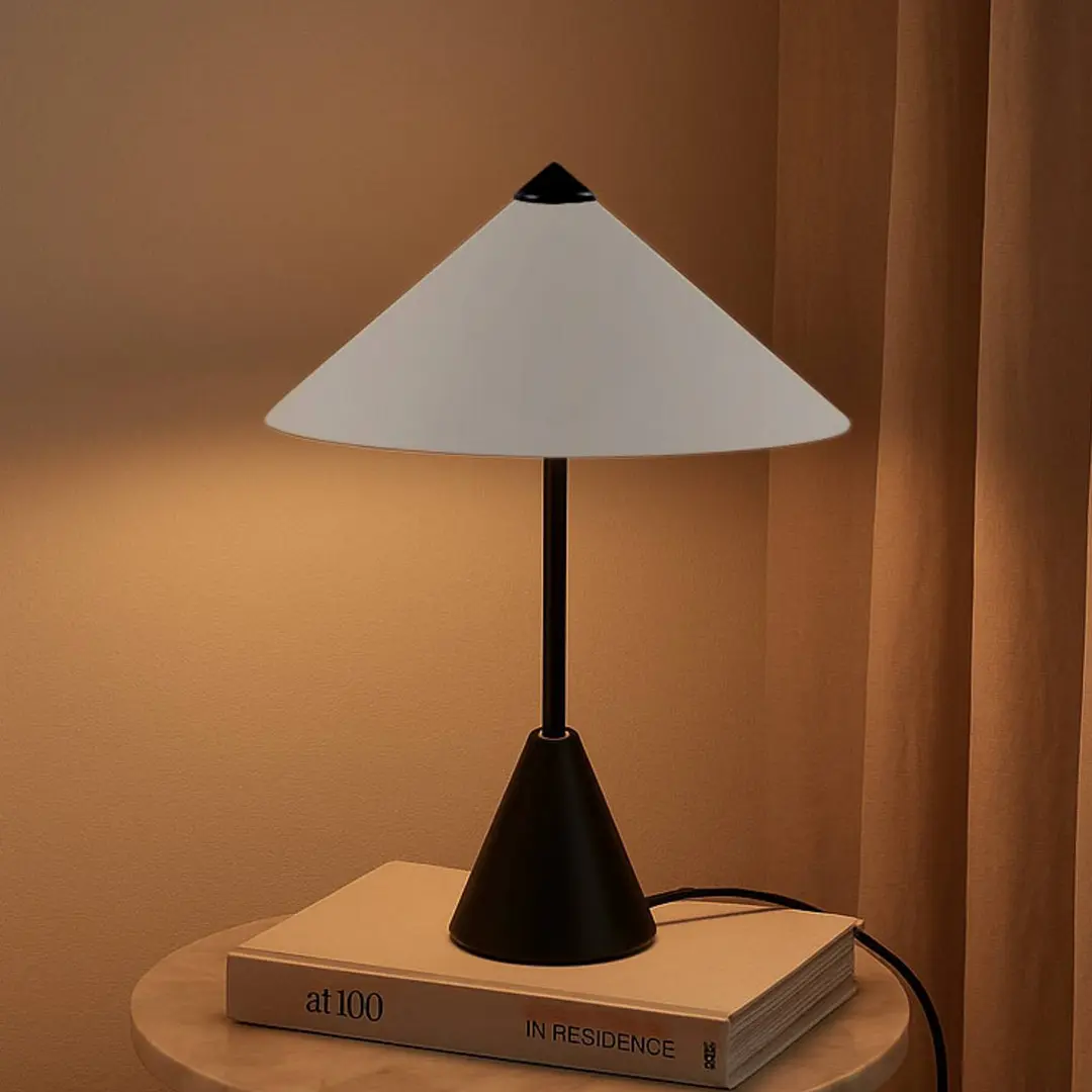 Lindby Tischleuchte Norvik, Höhe 35 cm, schwarz/grau, Metall
