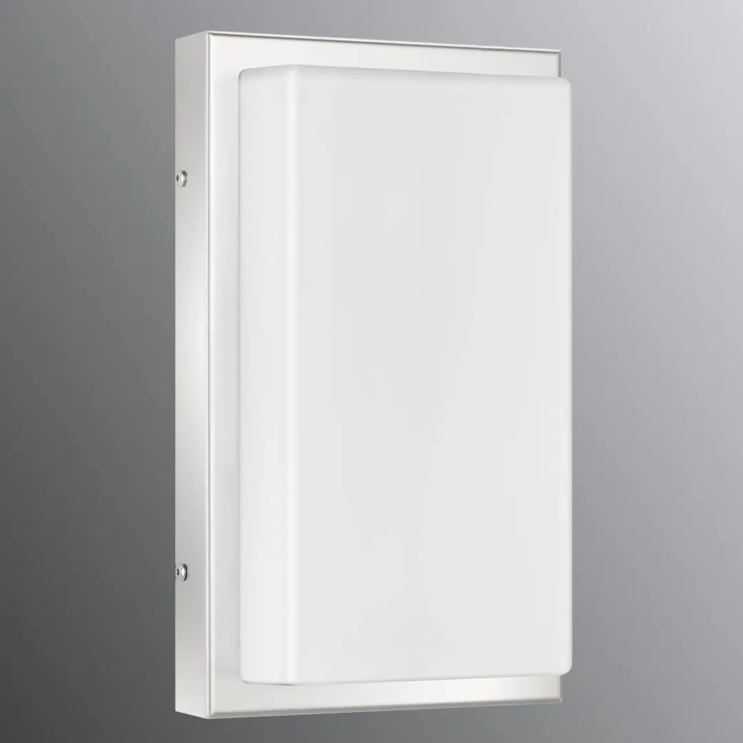 LCD Außenwandlampe Julea, Edelstahl, Glas, E27