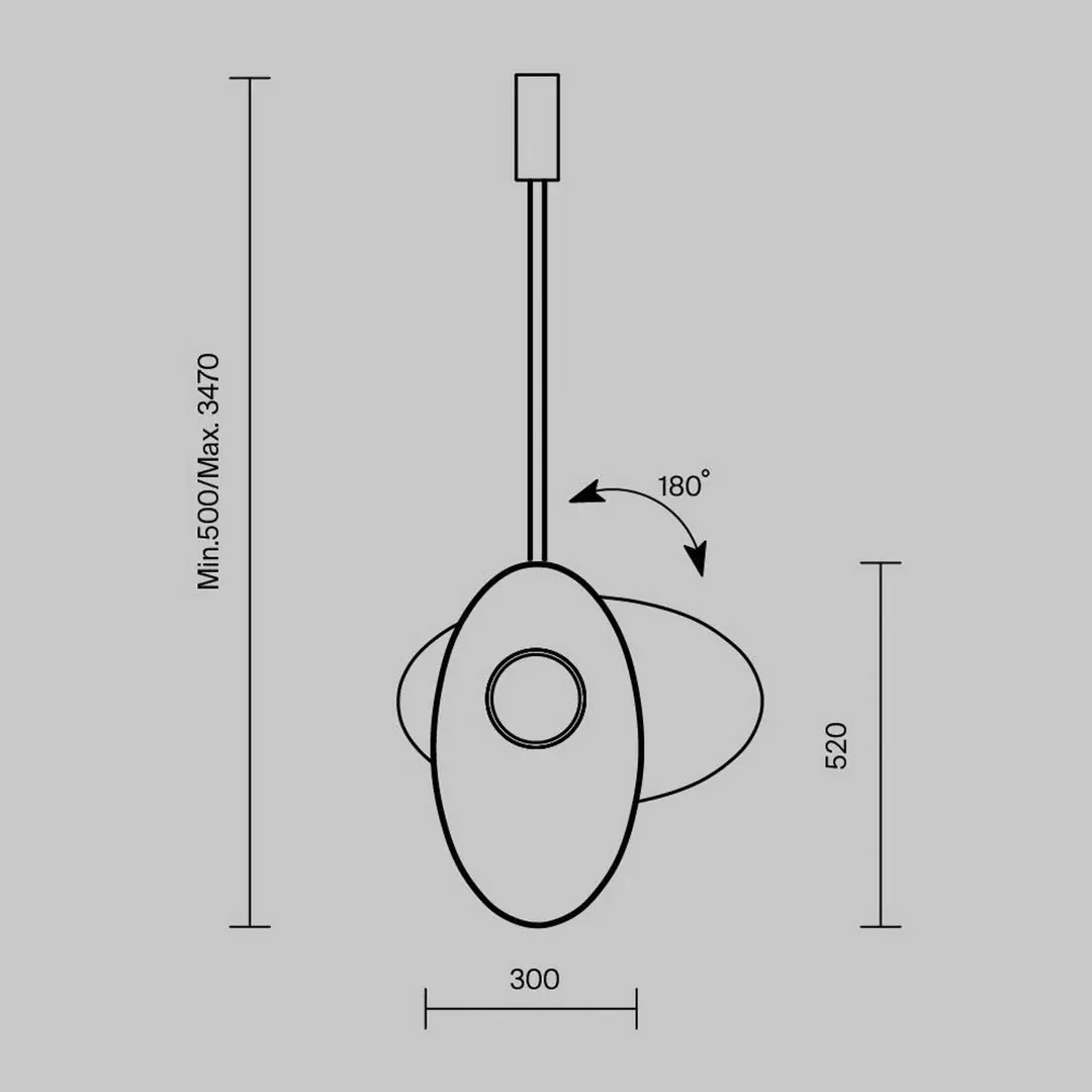 Maytoni LED-Hängeleuchte Evolution, grau/weiß, schwenkbar