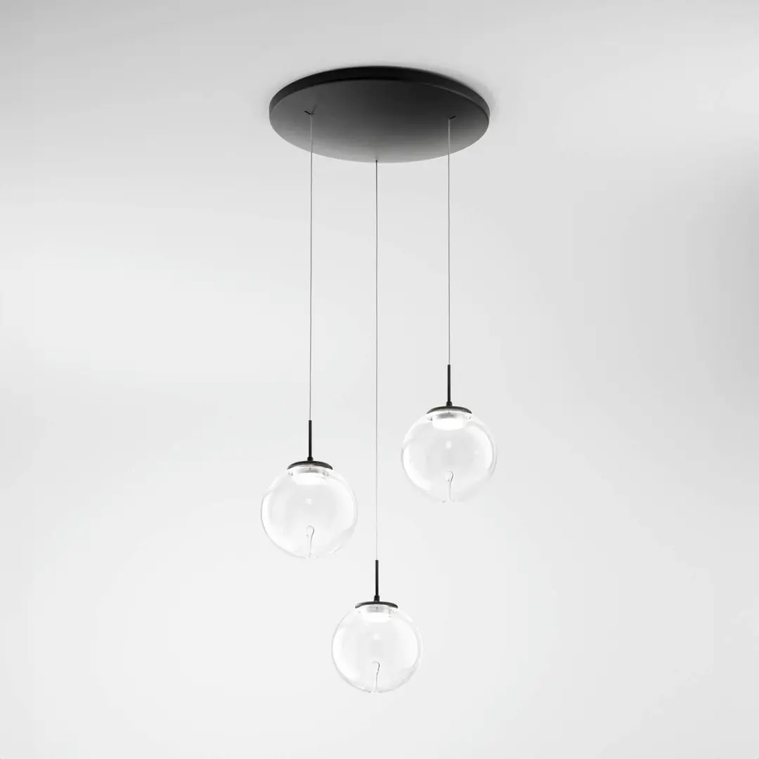 Fabas Luce LED-Hängeleuchte Ariel, 3-flammig, rund, Stufendimmer, CCT