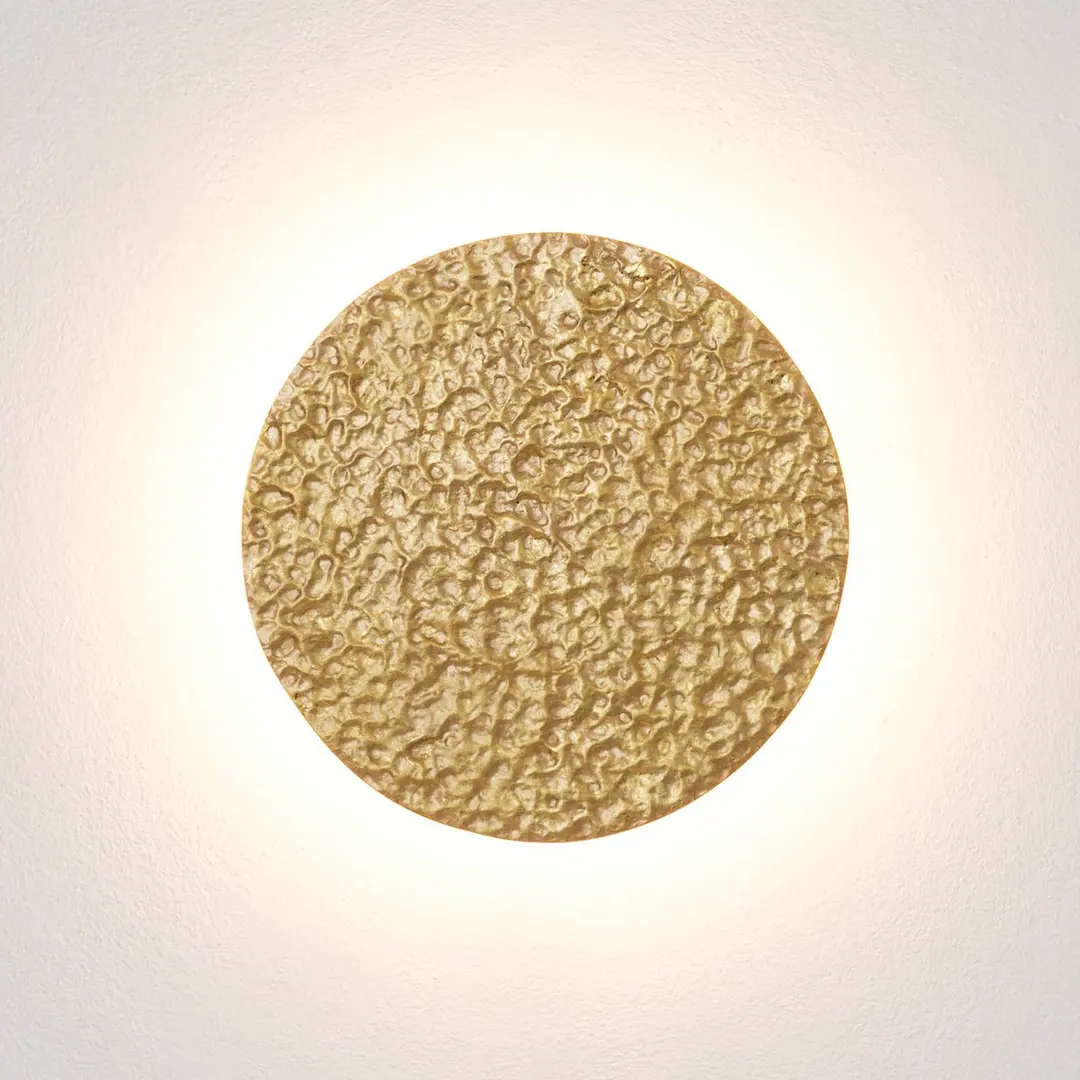 Holländer LED-Wandleuchte Meteor, goldfarben, Ø 27 cm, Eisen