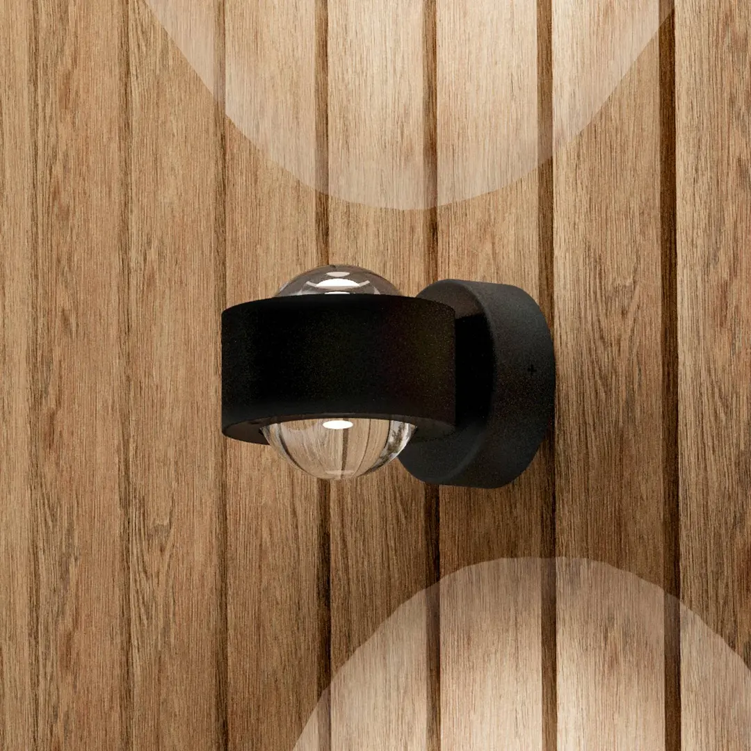 EGLO LED-Außenwandlampe Treviolo, schwarz Ausladung 12 cm, 2-flg.