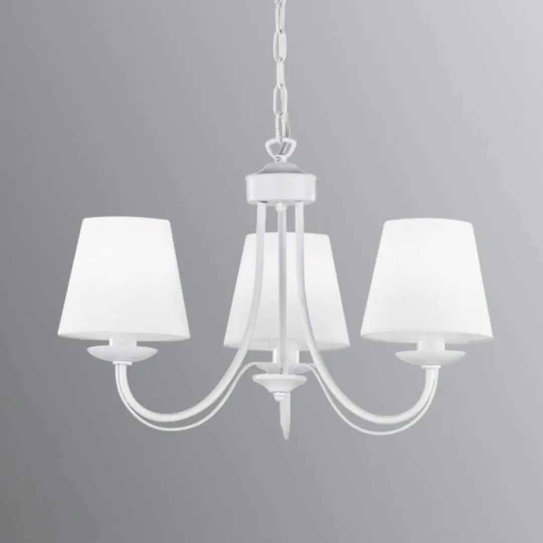 Trio Lighting Kronleuchter Cortez, weiß, 3-flammig