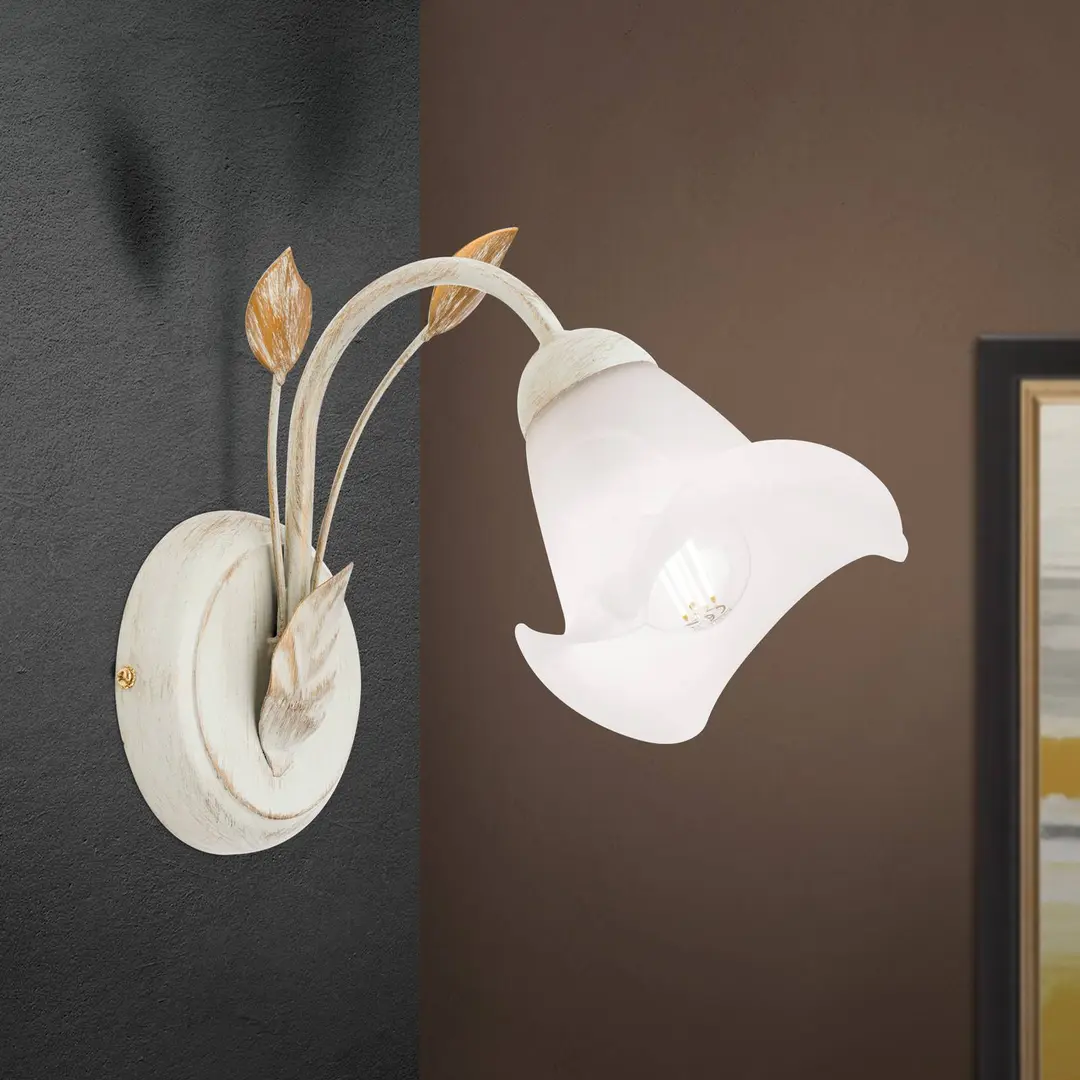 Orion Wandleuchte Sisi, Florentiner Stil, elfenbein-gold