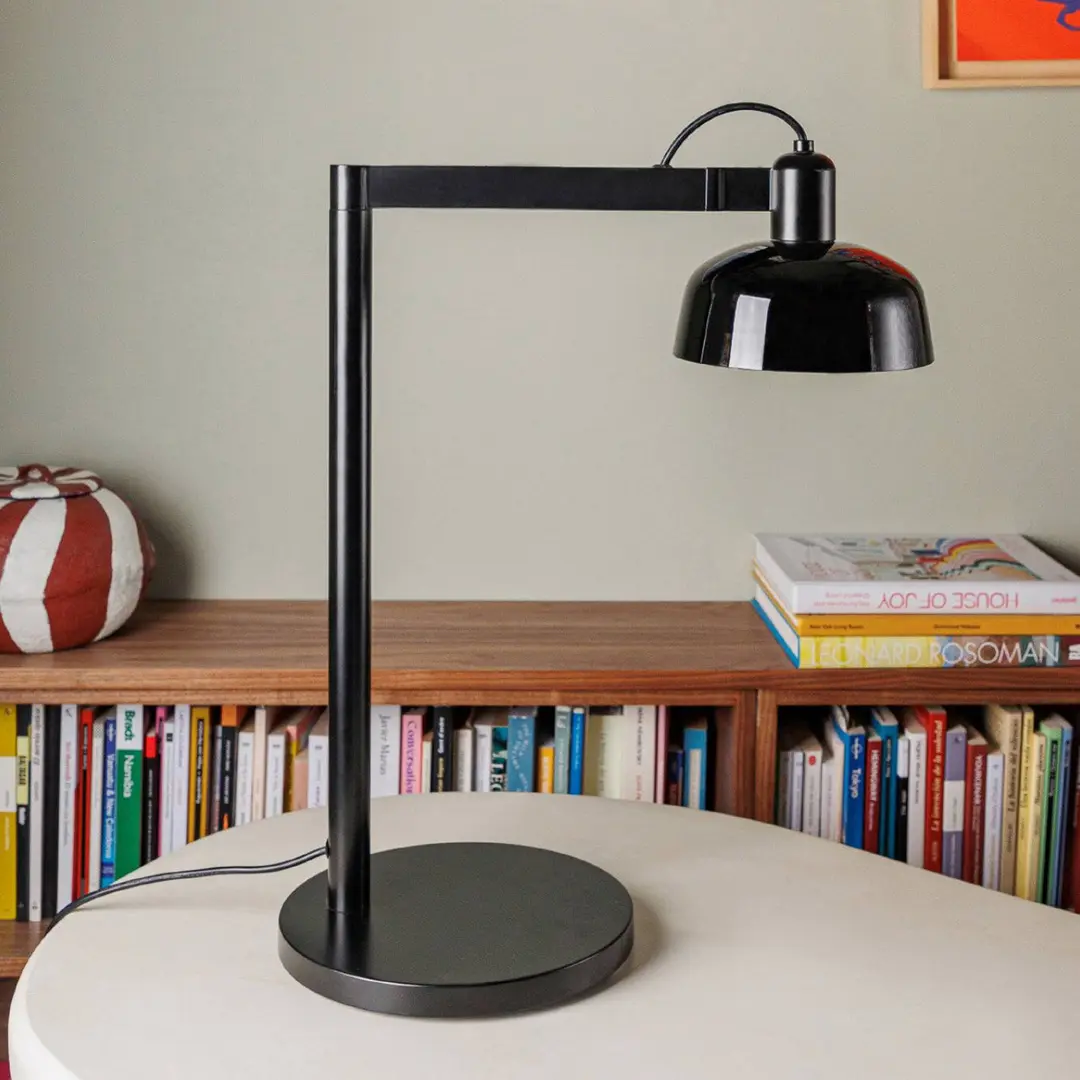FARO BARCELONA Tischlampe Tatawin, schwarz, Stahl/Glas, Höhe 57,5 cm