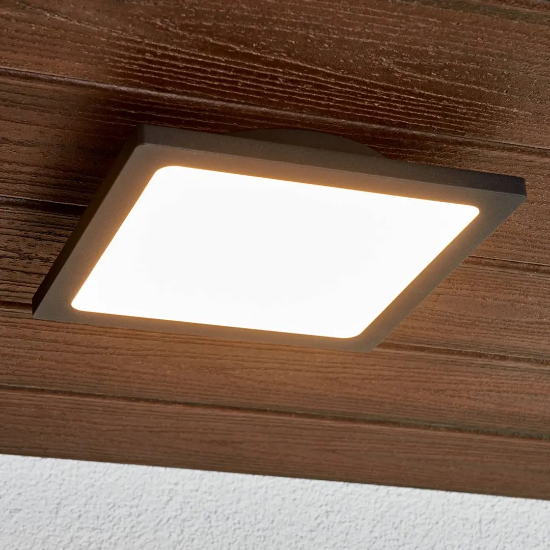 Lucande LED-Außendeckenlampe Mabella, 23 cm, anthrazit, IP65