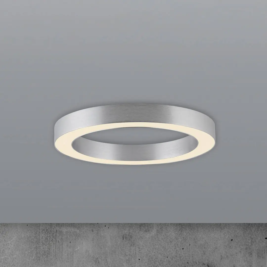 Pure LED-Deckenlampe PURE Lines, Ø 35 cm, silberfarben, CCT