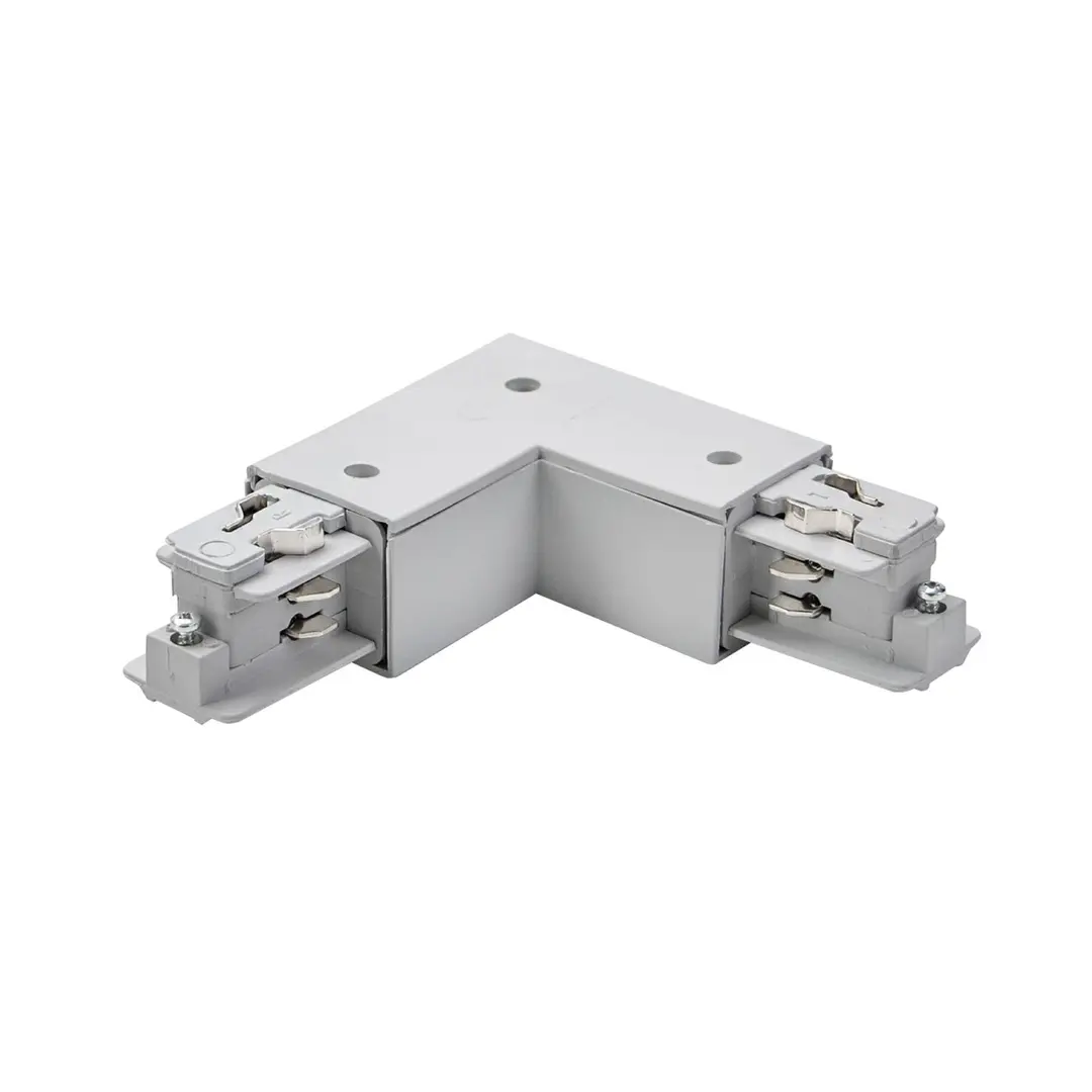 BRUMBERG Eckverbinder ONETRACK, silber, Schutzleiter innen