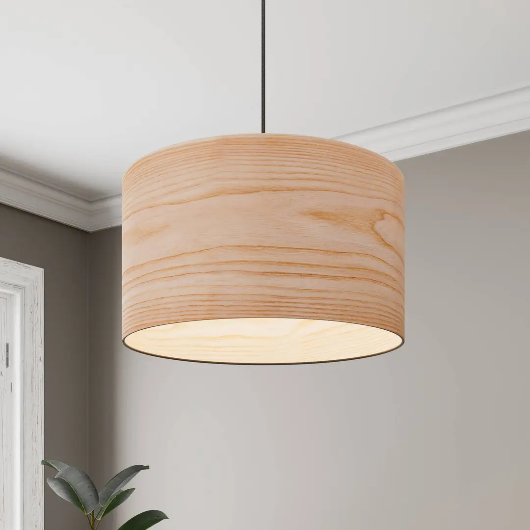 Duolla Hängeleuchte Veneer, kernholz esche, 40 cm