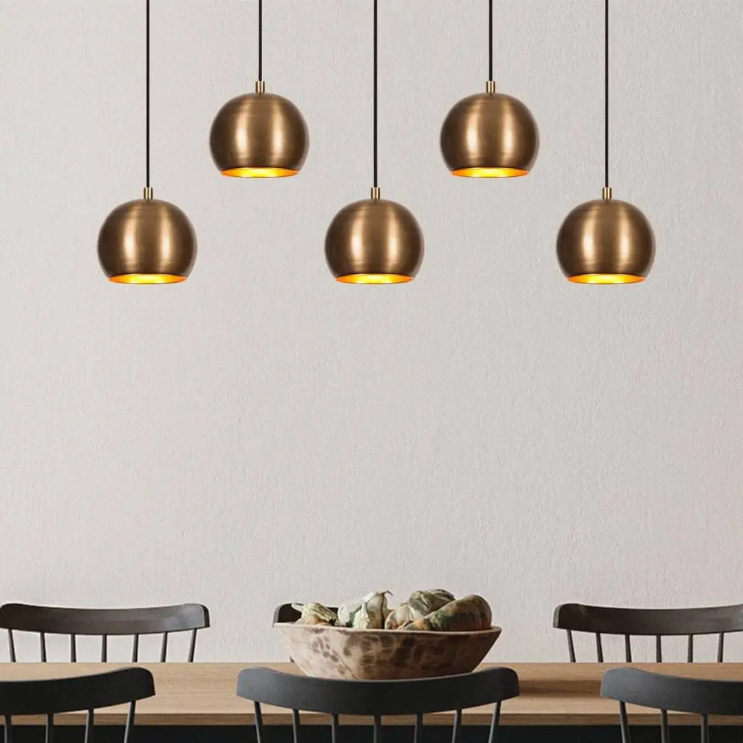 Opviq Hängeleuchte Sivani MR-1000, gold antik, Eisen, 5-flammig