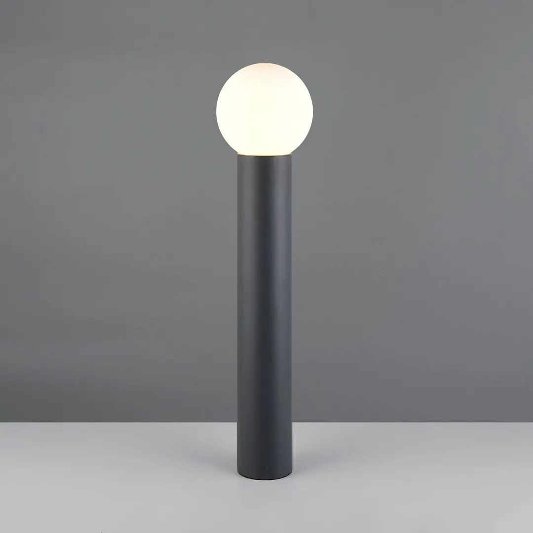 Trio Lighting Wegelampe Mures, anthrazit, Höhe 80 cm, Metall