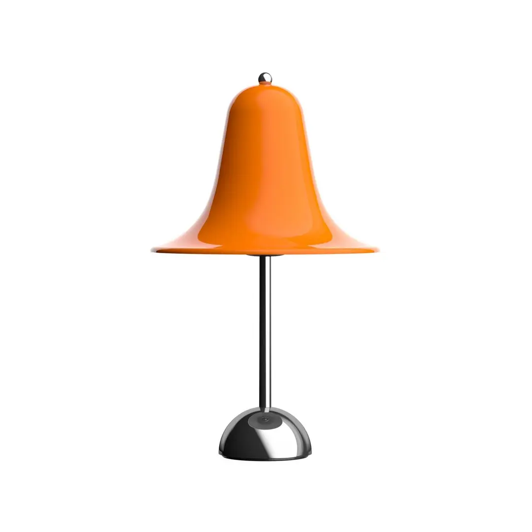 Verpan Tischleuchte Pantop, orange, Höhe 28 cm, Metall, E14