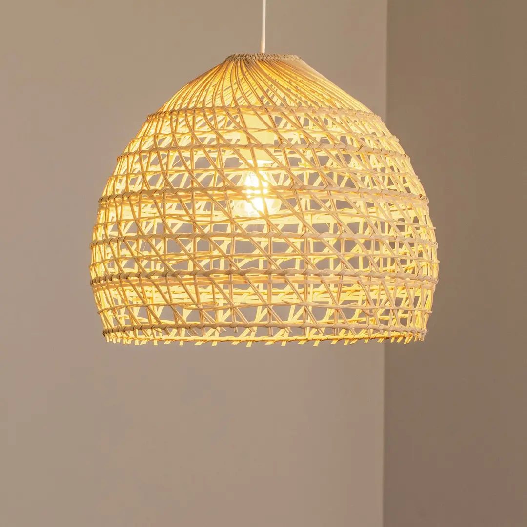 Nowodvorski Lighting Hängeleuchte BOHO, Ø 43 cm, naturbraun, Rattan, E27