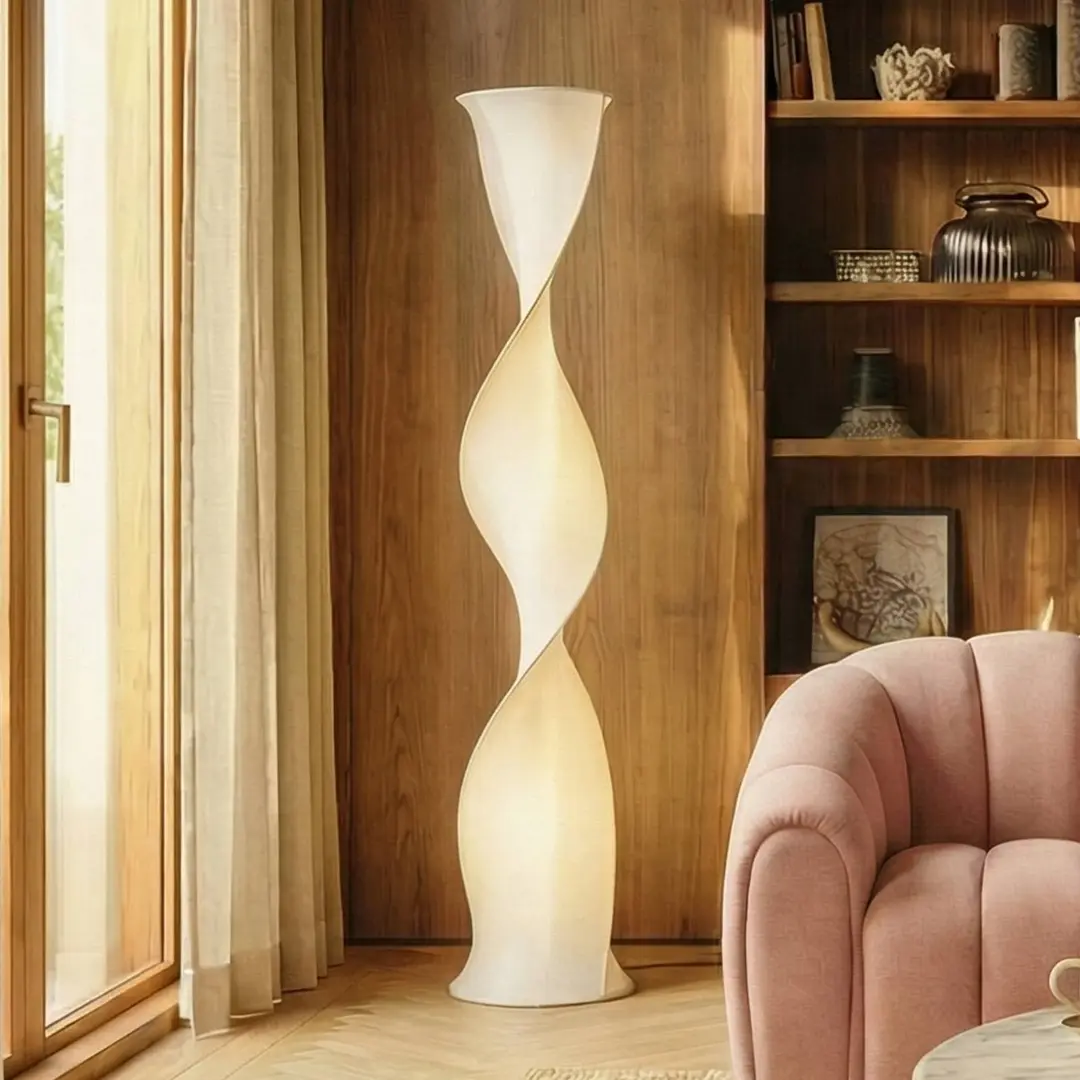 Lucande LED-Stehlampe Novelle, weiß, CCT, Höhe 137cm, Ø 29cm