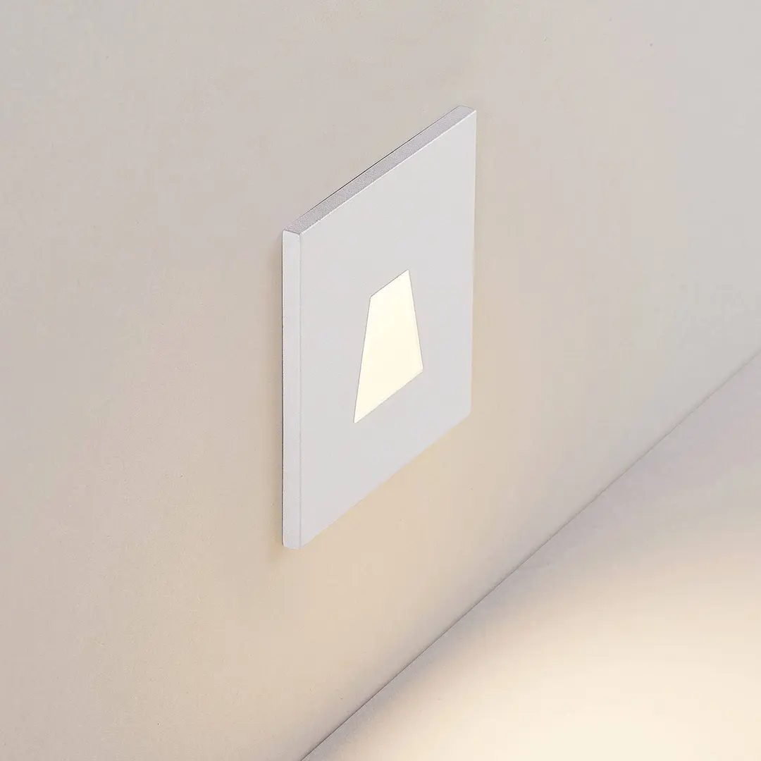 Molto Luce LED-Einbaulampe Wall 68R IP44 SQ, weiß, Alu, CCT