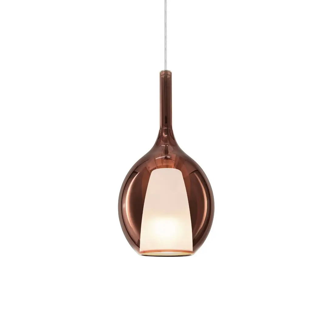Ideal Lux Pendellampe Kalique 2, kupferfarben, Ø 18 cm