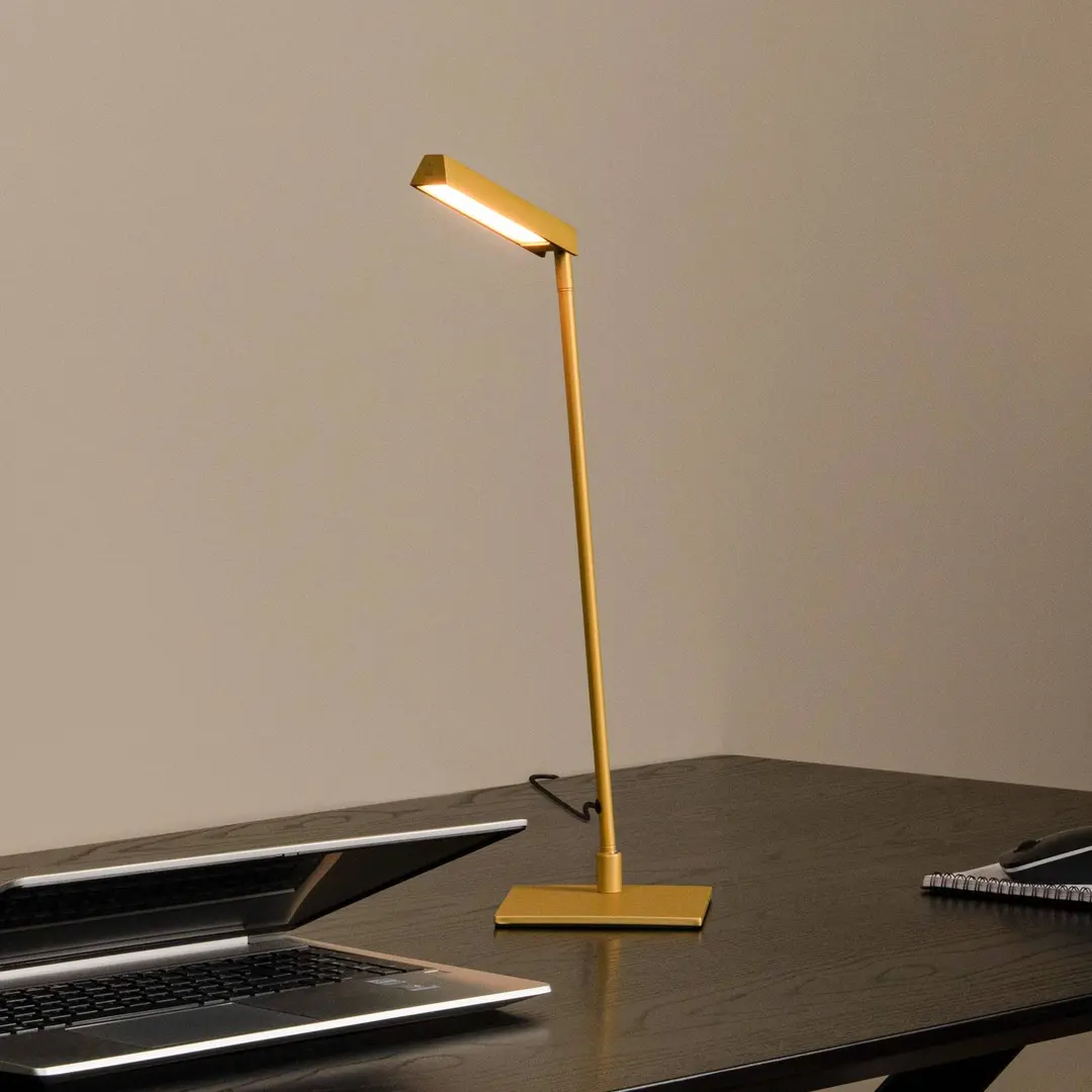 Lucide LED-Tischleuchte Lavale, ockergelb, dimmbar, Höhe 42 cm