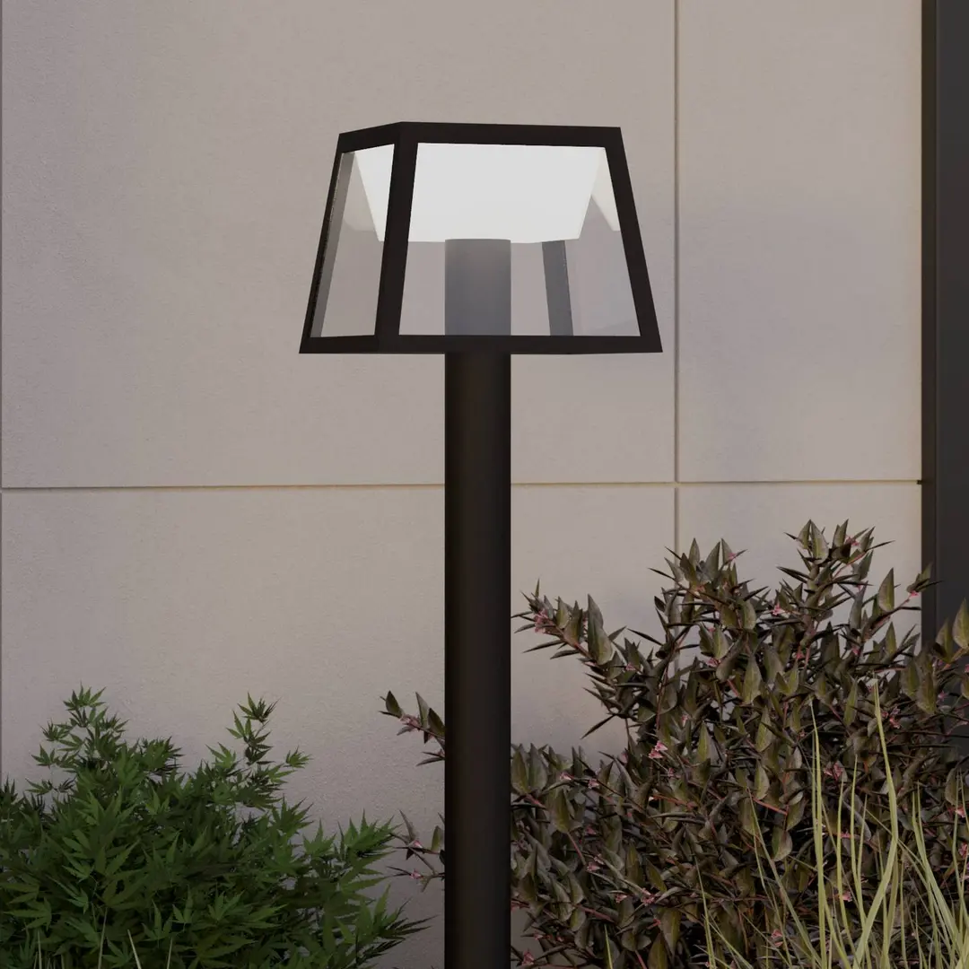 EGLO Solar-LED-Wegeleuchte Altilia, Höhe 106 cm, schwarz, Sensor
