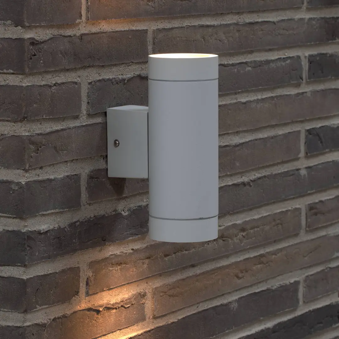 Nordlux Außenwandleuchte Tin Maxi Double, Metall weiß