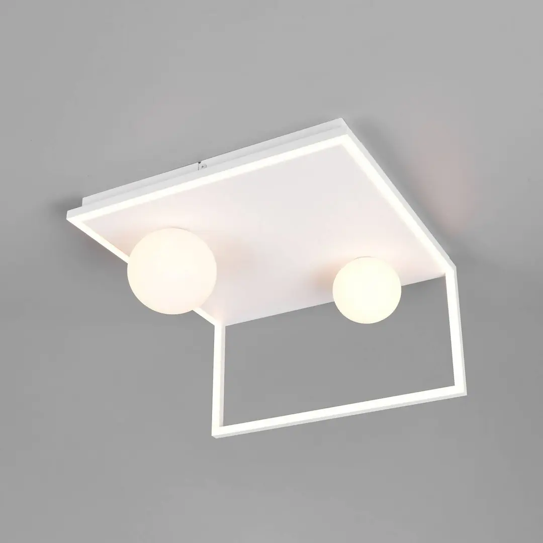 Trio Lighting LED-Deckenleuchte Arola, weiß matt, Breite 37 cm, Metall
