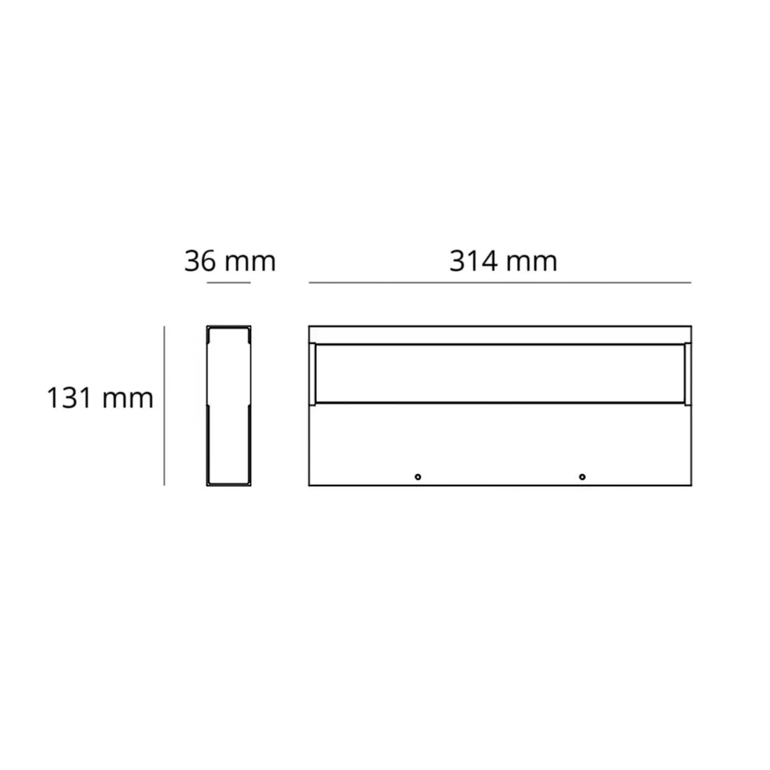 Linea Light LED-Wandleuchte Regolo, weiß, 31 cm, up/down, 38 W, 930