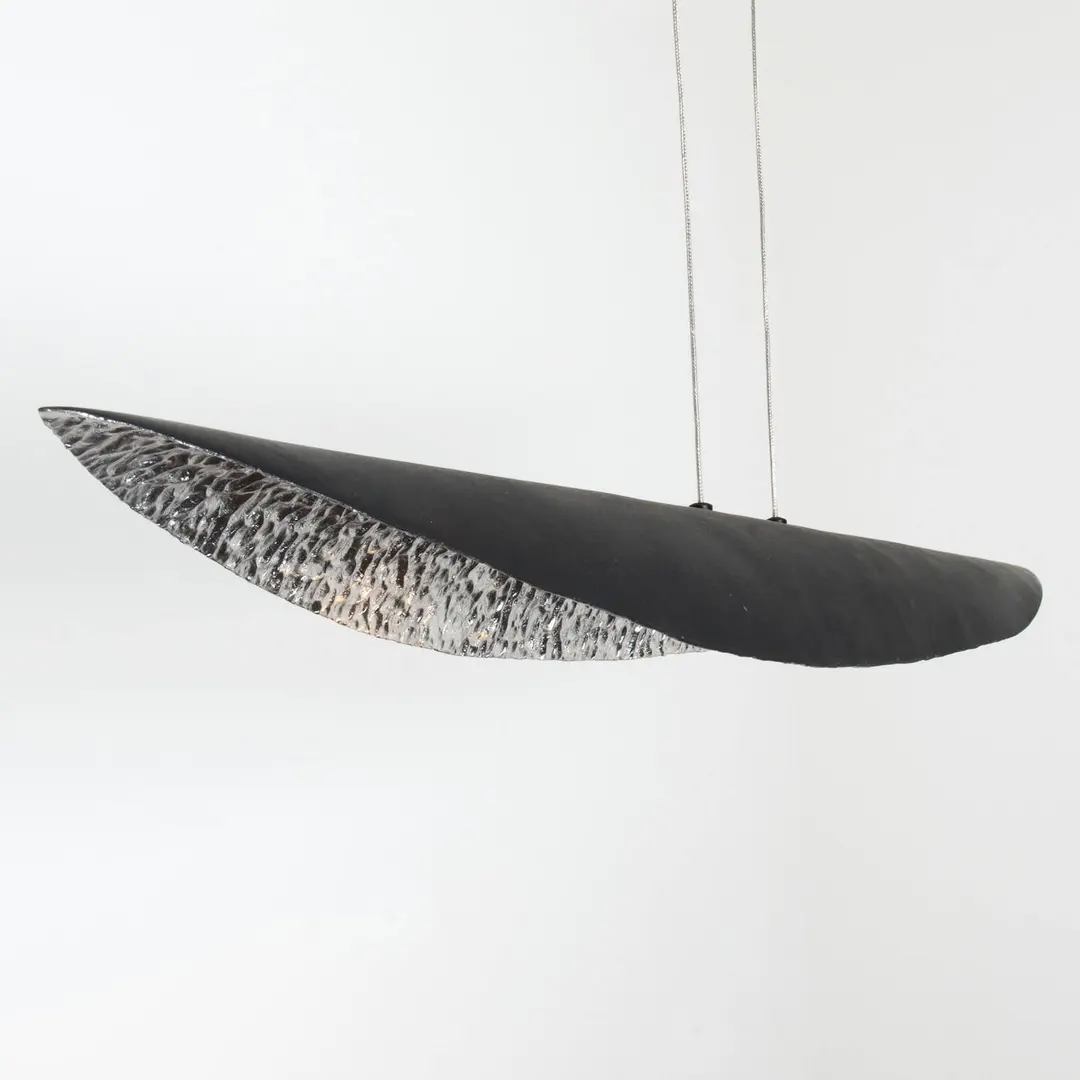 Holländer LED-Hängeleuchte Chiasso, schwarz/silber