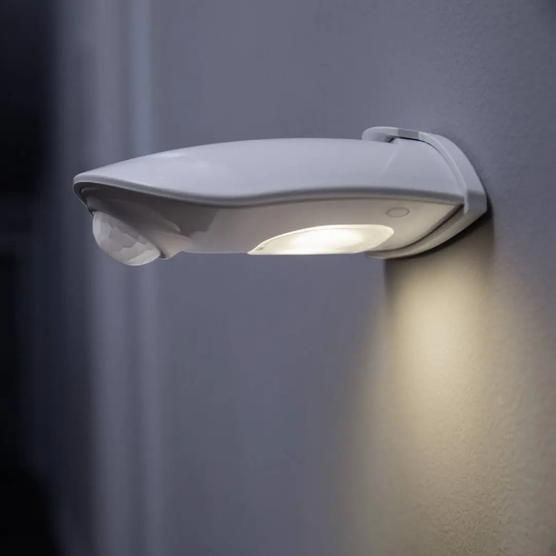 OSRAM LED-Außenwandlampe DOORLED DOWN silber Sensor Batterie