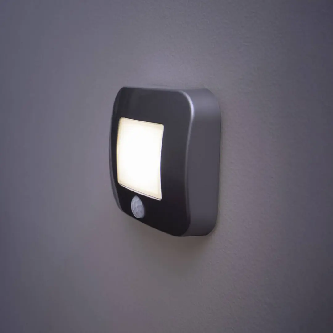 OSRAM Nachtlicht NIGHTLUX HALL, silber Sensor, Batterie IP54