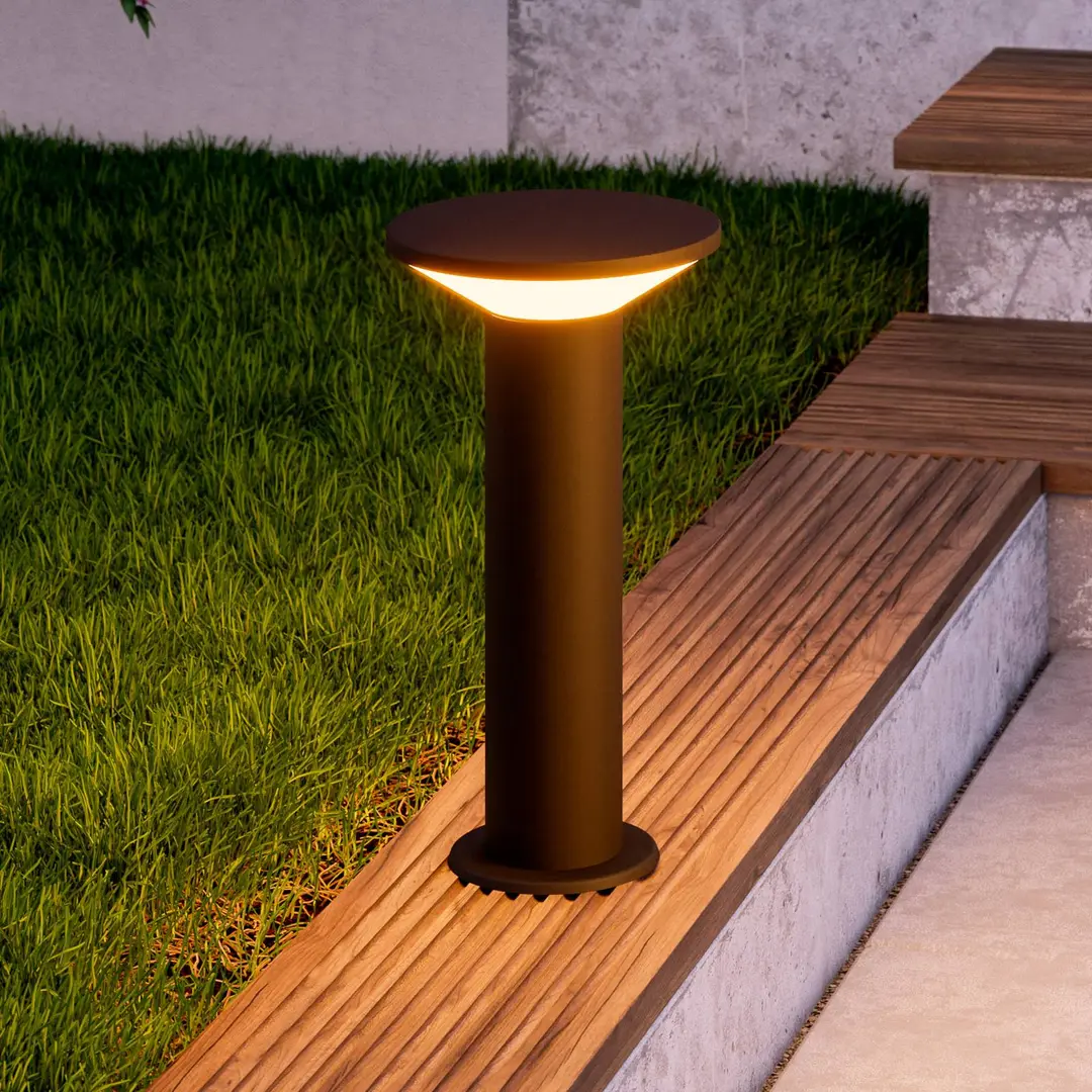 EGLO LED-Sockellampe Rigosa, schwarz, Höhe 35 cm, Metall