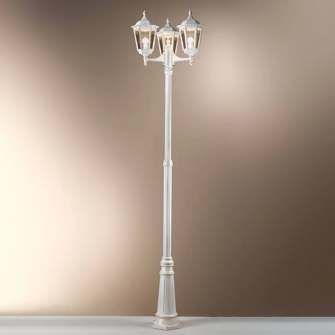 Orion Mastleuchte Puchberg 3-flg., 255 cm, weiß-gold