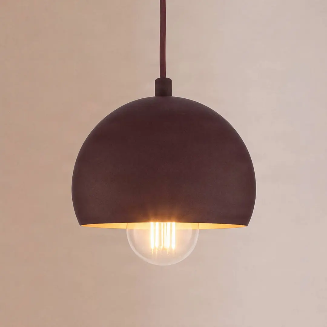 Luminex Hängelampe Sool, dunkelrot, Ø 15 cm, 1-flammig, Metall, E27