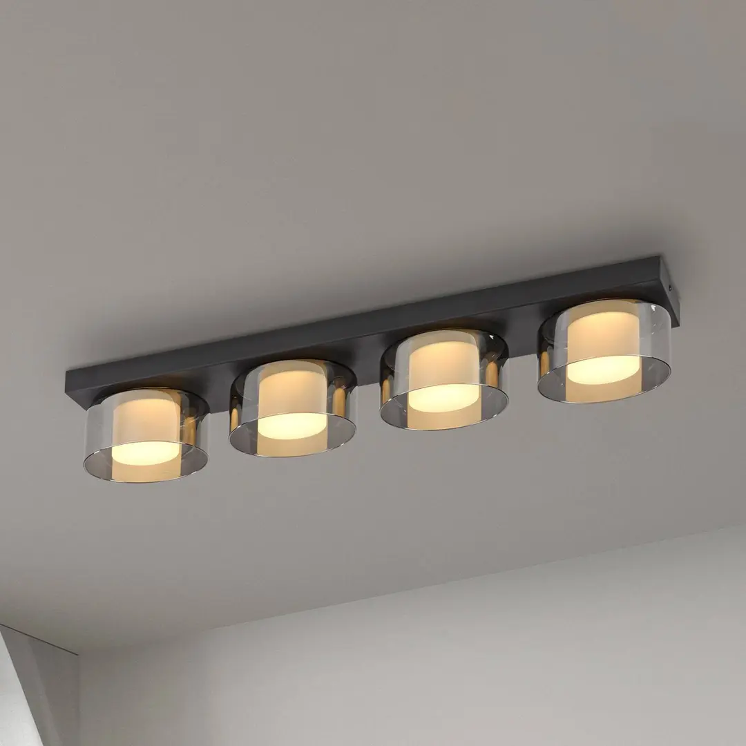 Paul Neuhaus LED-Deckenlampe Rika, 70 cm, Glas, dimmbar