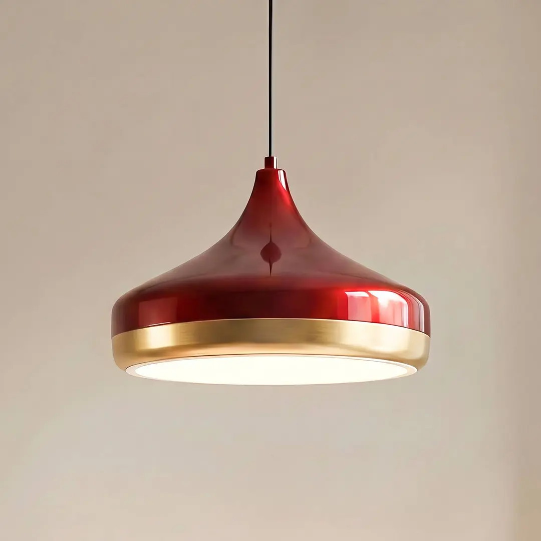 Opviq Hängeleuchte Yıldo, weinrot, Ø 36 cm, Metall, E27