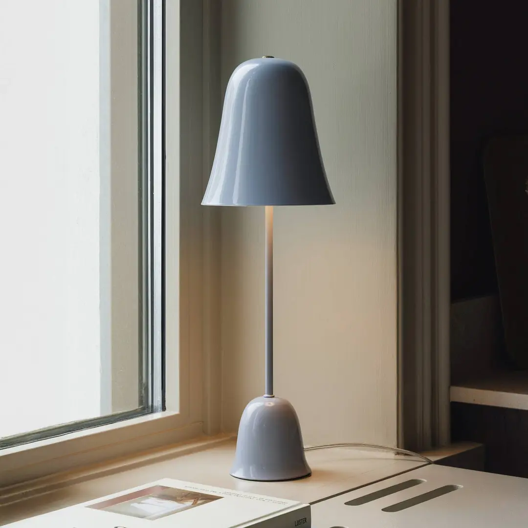 Globen Lighting Tischlampe Blåklockan, hellblau, Höhe 56 cm