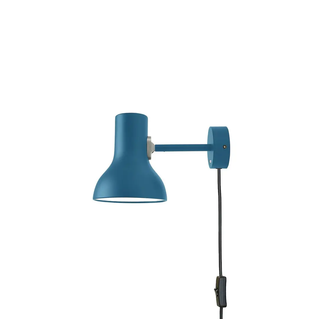 Anglepoise Type 75 Mini Wandleuchte mit Stecker, blau