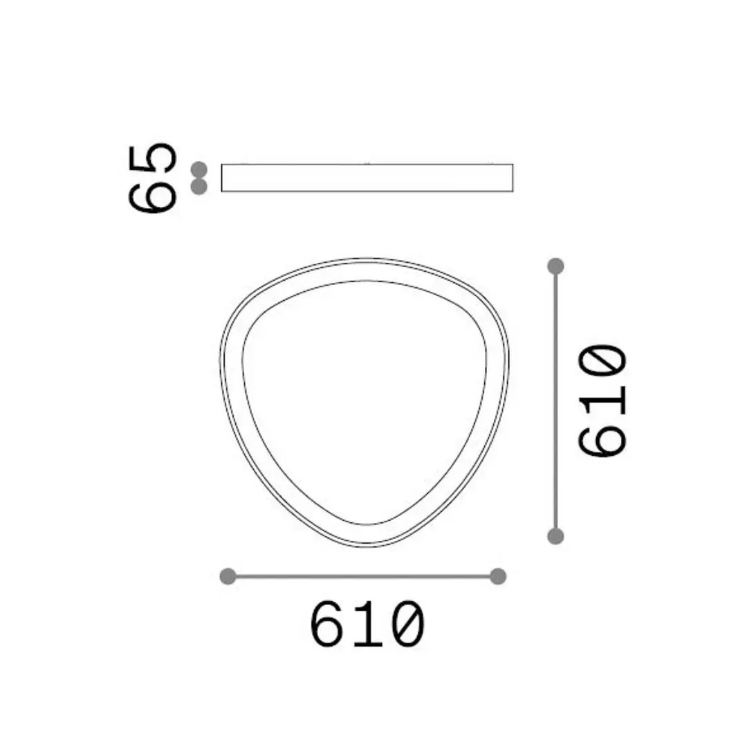 Ideal Lux LED-Deckenlampe Gemini weiß 61 cm 4000 K on/off